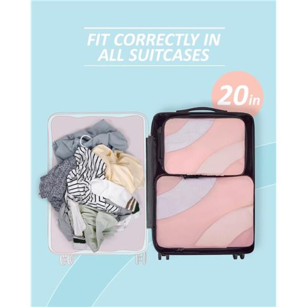 Compression Packing Cubes, 6 Set/4 Set/2 Set Travel Packing Cubes for Carry on - Picture 3 of 7